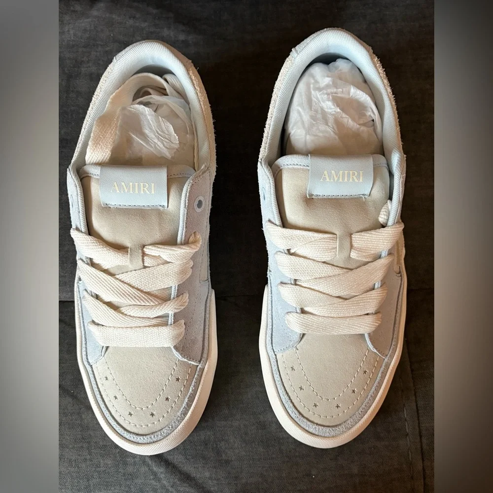 ****AMIRI**** Sunset Skate Low Women's Sneakers Alabaster Blue, Sz 46. Brand New - Picture 1 of 7